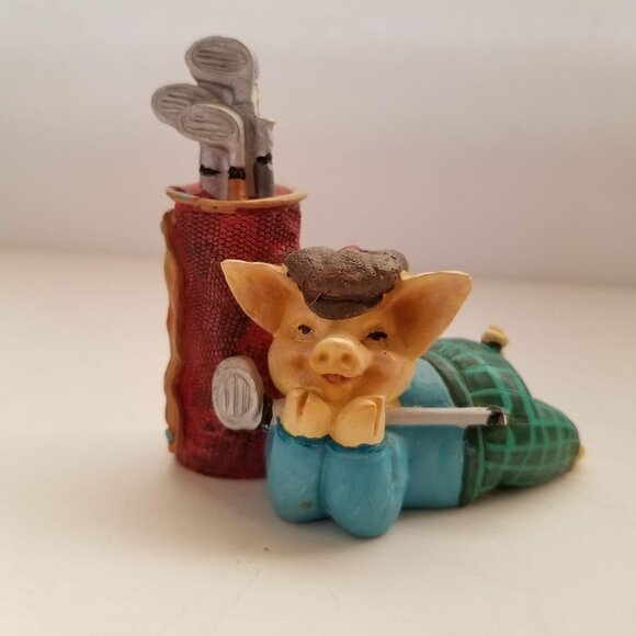 Lot of 6 Pig magnets figurines statues collection - Picture 8 of 11